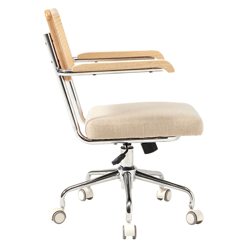 萩原 ラタン調オフィスチェア 肘掛けつき LHC-4475BE 1台（ご注文単位1