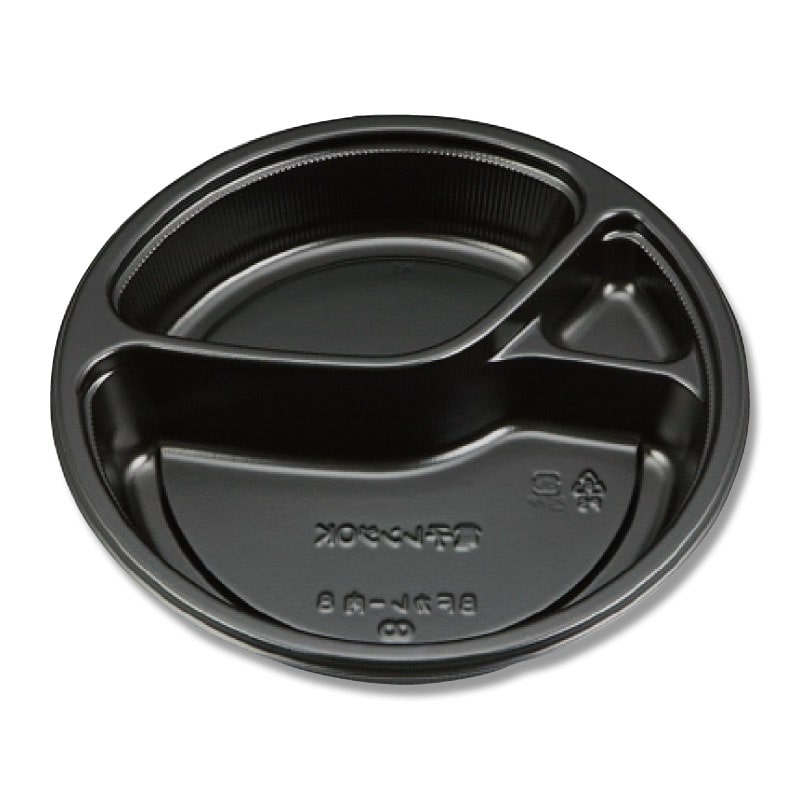 タカギ産業 カレー容器 夢彩ごぜん 本体 TSR-カレー 黒 50枚/束