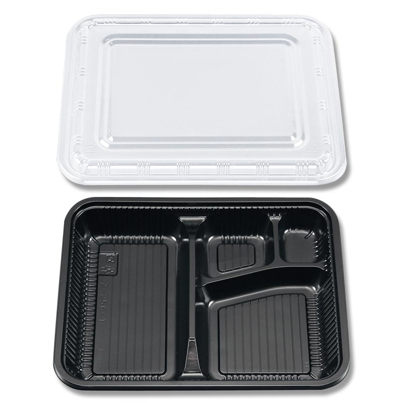 シーピー化成 弁当容器 Z-256-1 黒セット 100組 004440162 包装用品