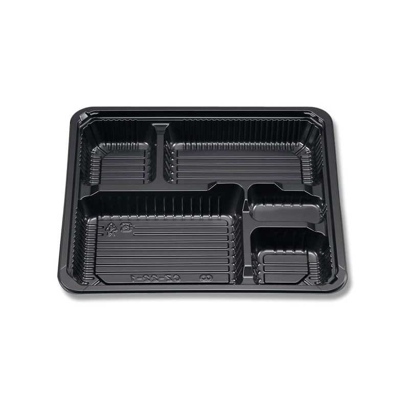 シーピー化成 弁当容器 新CZ-22-1 BS黒 本体 50枚/袋 004406674