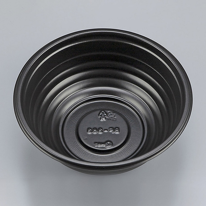シーピー化成 丼容器 BF-362 本体 黒 50枚/袋 004468014 包装