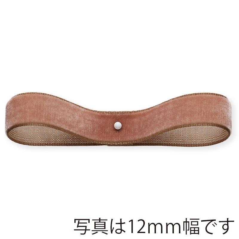 東京リボン リボン シングルベルベット 26001 6×10 #28 レッドブラウン