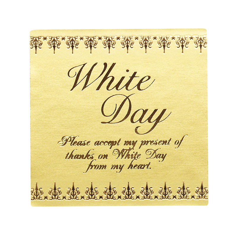 東京リボン シール　WS／ゴールドスクエア　93162  #3　ホワイトデー 1束（ご注文単位1束）【直送品】