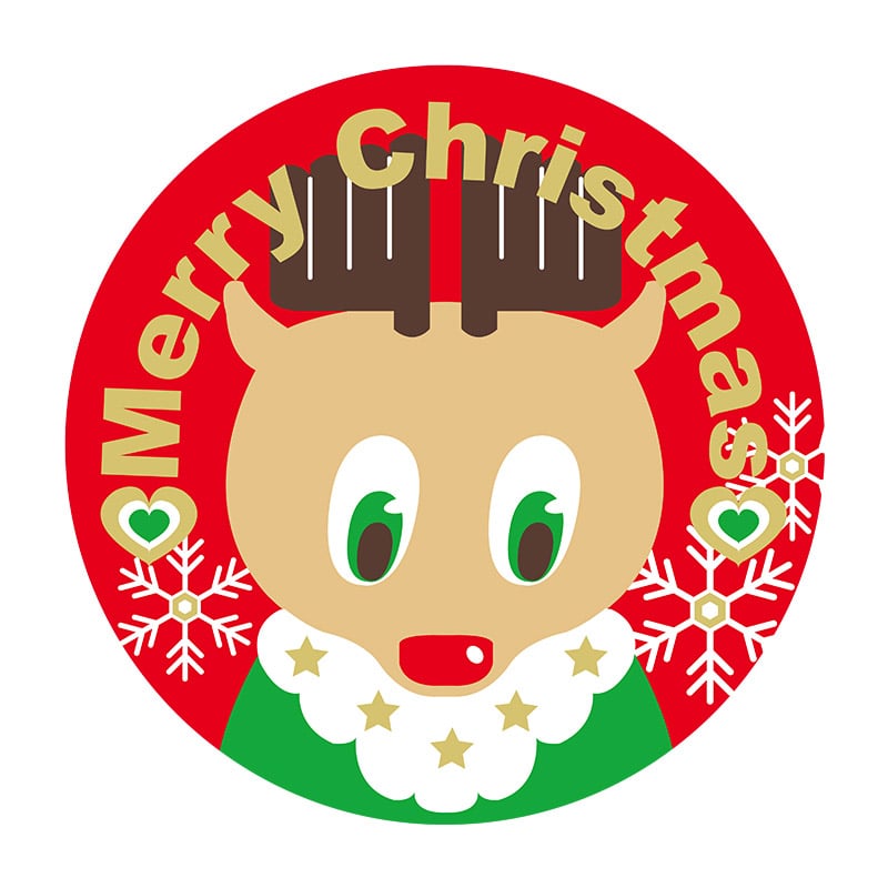 ヒカリ紙工 シール　SMラベル 750枚入 B0689 クリスマス/トナカイ・オス　1袋（ご注文単位1袋）【直送品】