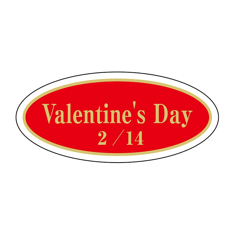 ヒカリ紙工 シール　SMラベル 500枚入 2H002 Valentine’sDay　1袋（ご注文単位1袋）【直送品】