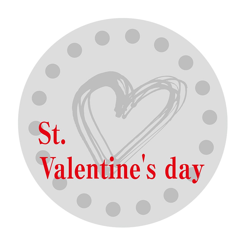 ヒカリ紙工 シール　SMラベル 200枚入  2H005 St.Valentine’sDay　1袋（ご注文単位1袋）【直送品】