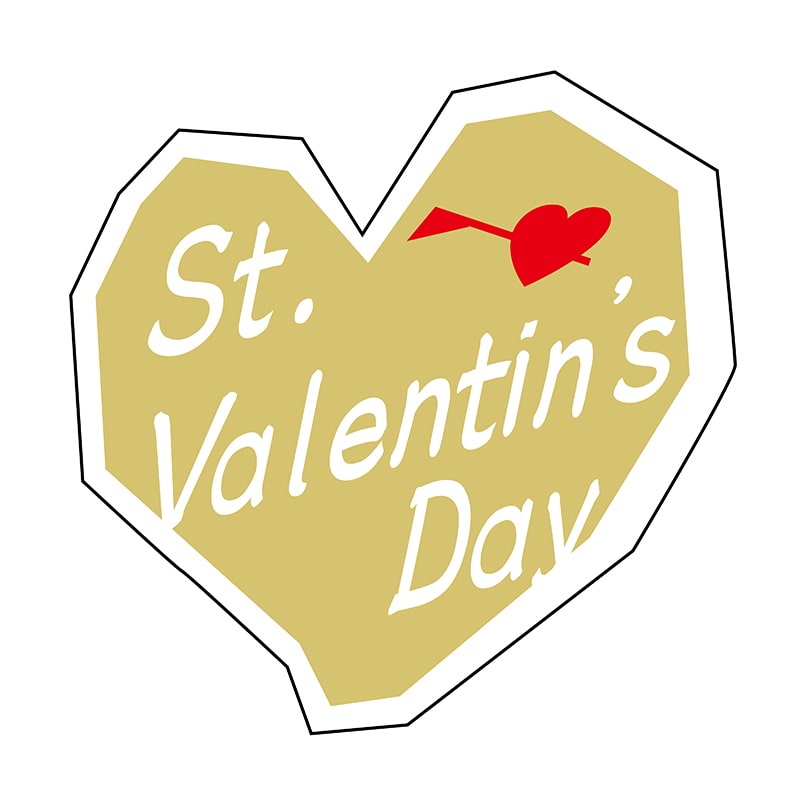 ヒカリ紙工 シール　SMラベル 300枚入 2H007 St.Valentine’s Day　1袋（ご注文単位1袋）【直送品】