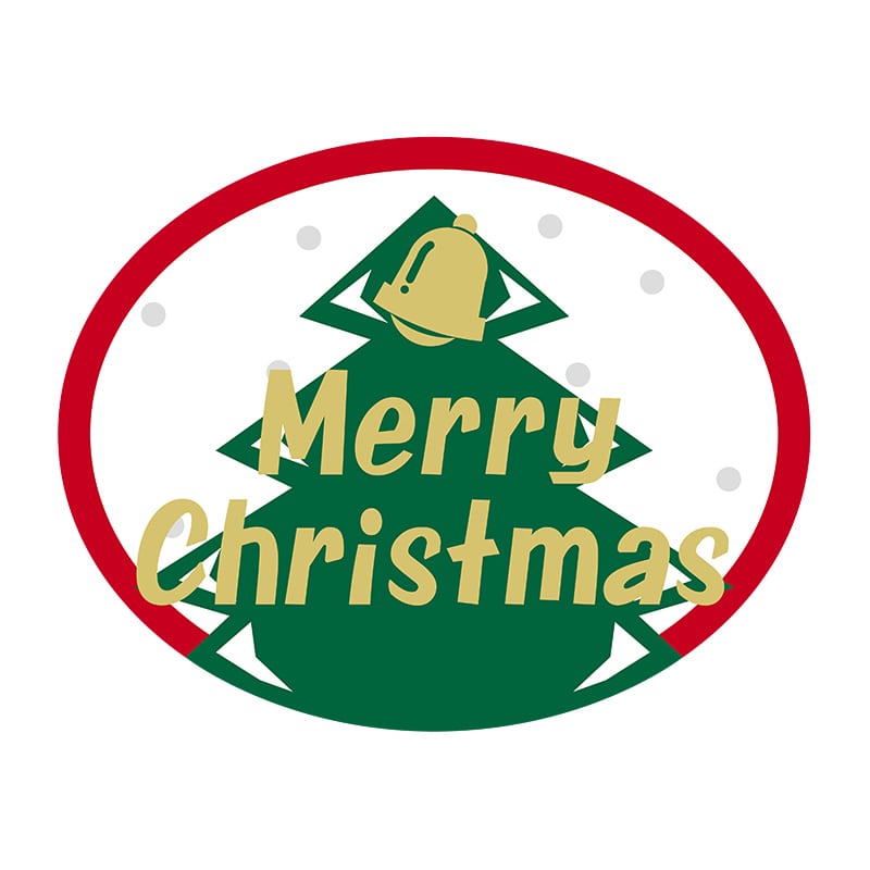 ヒカリ紙工 シール SMラベル 300枚入 2H033 MerryChristmas 1袋(ご注文単位1袋)【直送品】