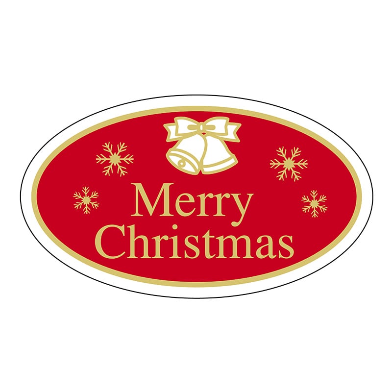 ヒカリ紙工 シール SMラベル 225枚入 2H044 MerryChristmas 1袋(ご注文単位1袋)【直送品】