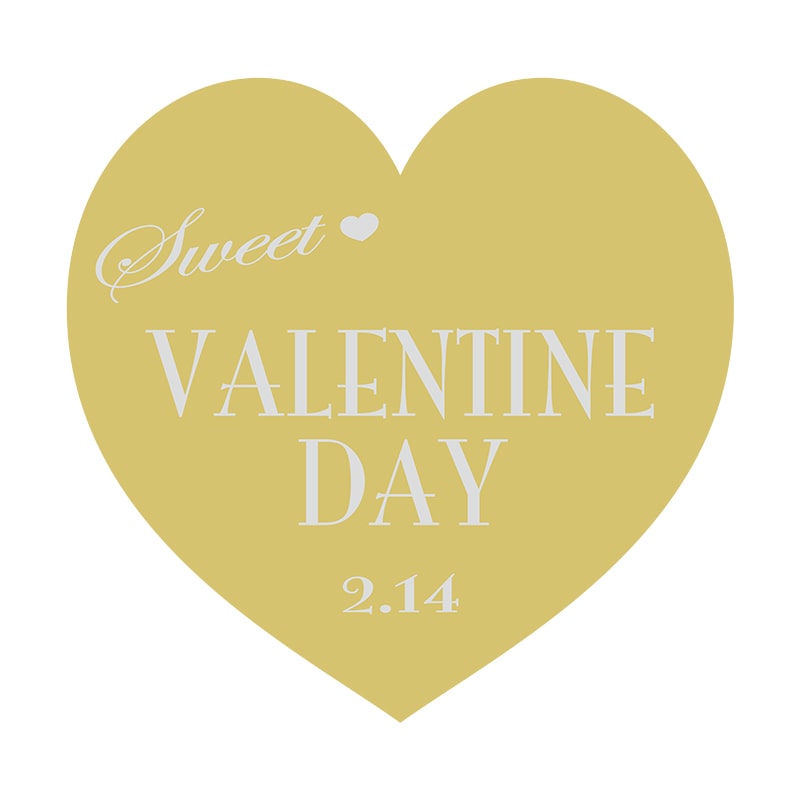 ヒカリ紙工 シール　SMラベル 375枚入 GY040 バレンタインデー　1袋（ご注文単位1袋）【直送品】