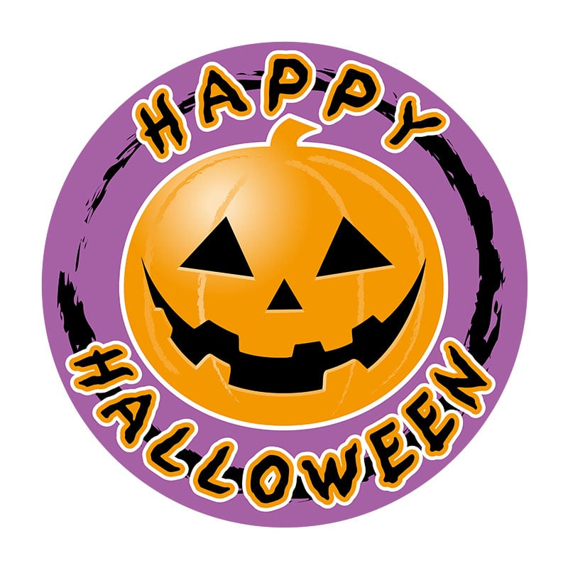 ヒカリ紙工 シール SMラベル 750枚入 GY063 HAPPY HALLOWEEN 1袋(ご注文単位1袋)【直送品】