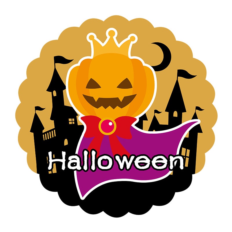 ヒカリ紙工 シール SMラベル 300枚入 GY183 Halloween 1袋(ご注文単位1袋)【直送品】