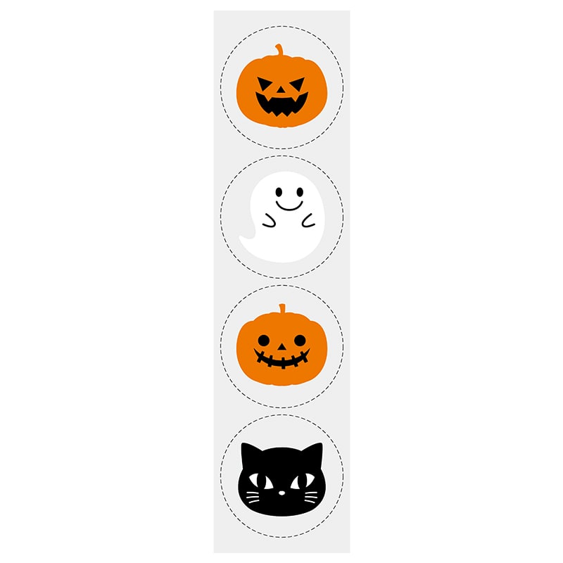 ヒカリ紙工 シール SMラベル 320枚入 GY202 ハロウィン付け合せ・柄 1袋(ご注文単位1袋)【直送品】
