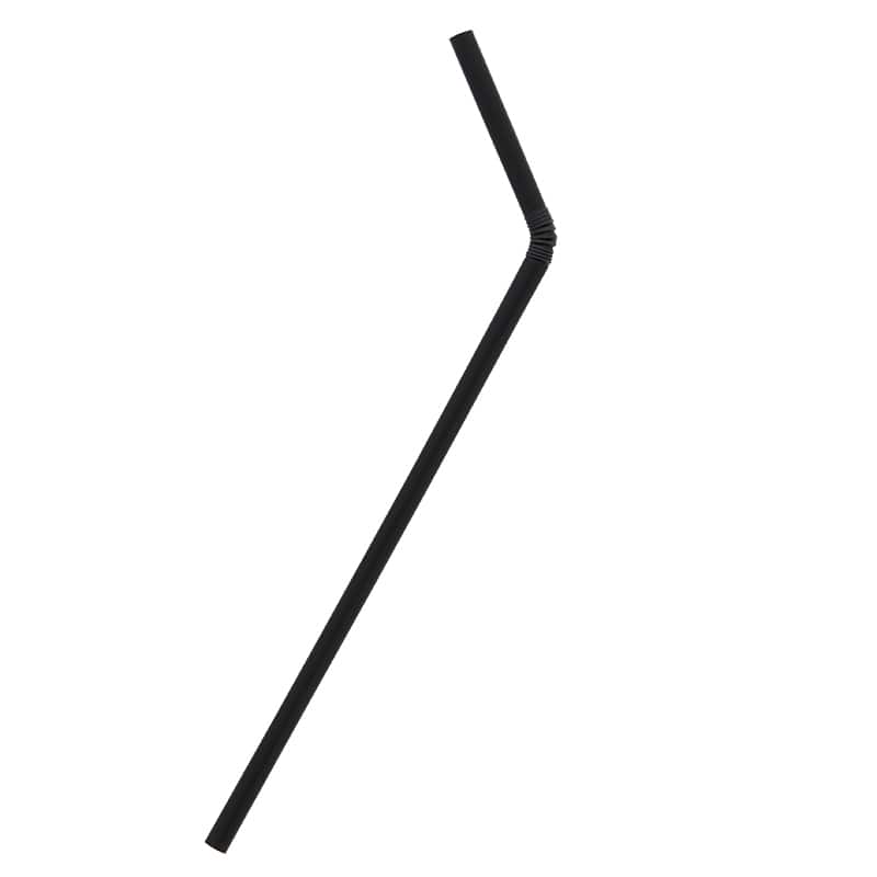尚美堂 フレックスストロー 透明袋入(個包装) 黒 1箱(400本
