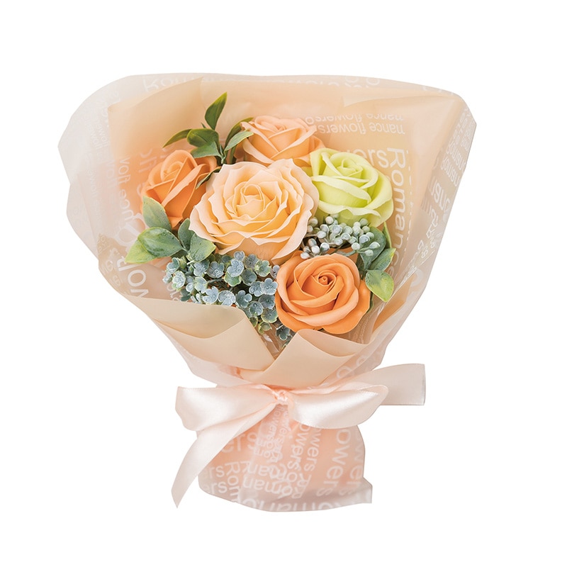 ヒルトップ ソープフラワー エレガントミニブーケ オレンジ SM