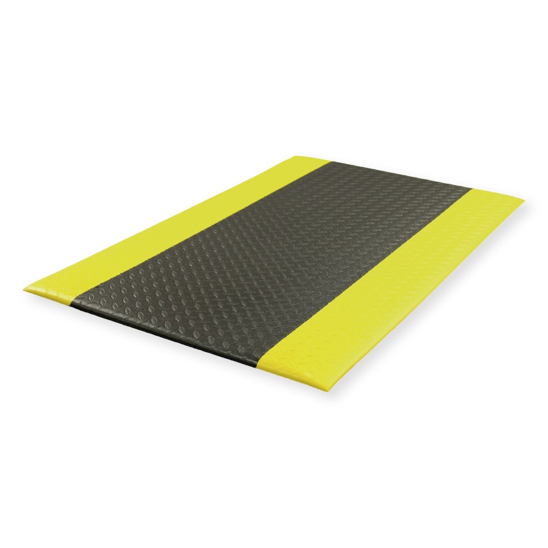 ヒメプラ 快適クッションマット 4575 CM-001　黒×黄 1枚（ご注文単位6枚）【直送品】