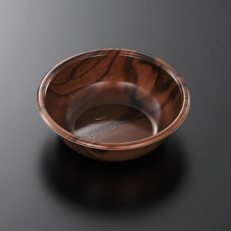 中央化学 サラダ容器 ボウル 本体 130 木理DBR両 50枚/袋(ご注文単位36袋)【直送品】