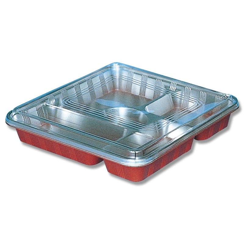 業務用 仕切り弁当箱 5つ固定仕切り 本体＋蓋セット（15セット） 楽天