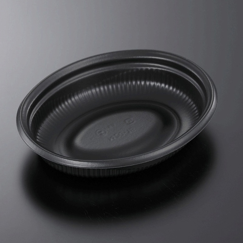 エフピコ 弁当容器 DLV楕円 24-18（60）MSD 本体 黒 50枚/袋 004468697