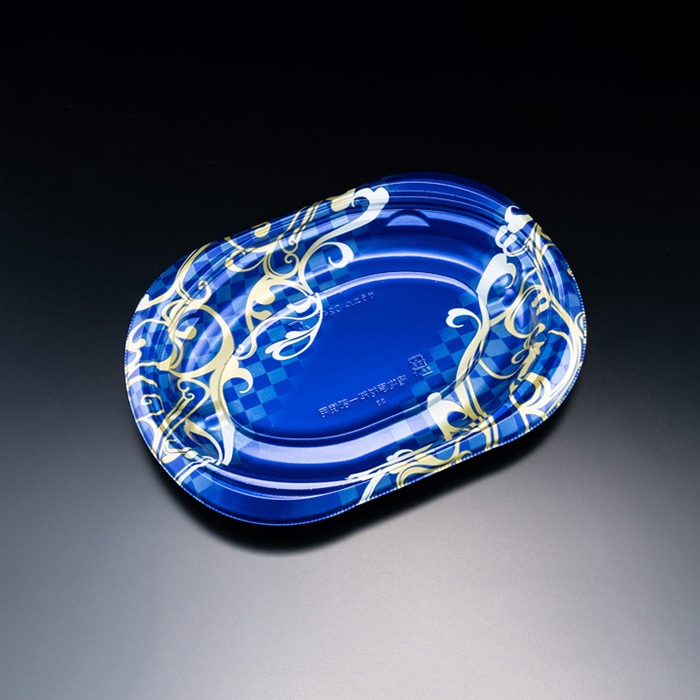 リスパック 惣菜容器 バイオデリカサラエル 本体 D24 B RHBL203 K-エマブルー 50枚/袋(ご注文単位12袋)【直送品】