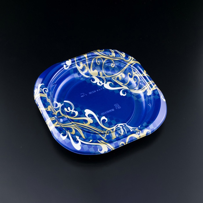 リスパック 惣菜容器 バイオデリカサラエル 本体 M23 B RHBL603 K-エマブルー 50枚/袋(ご注文単位8袋)【直送品】