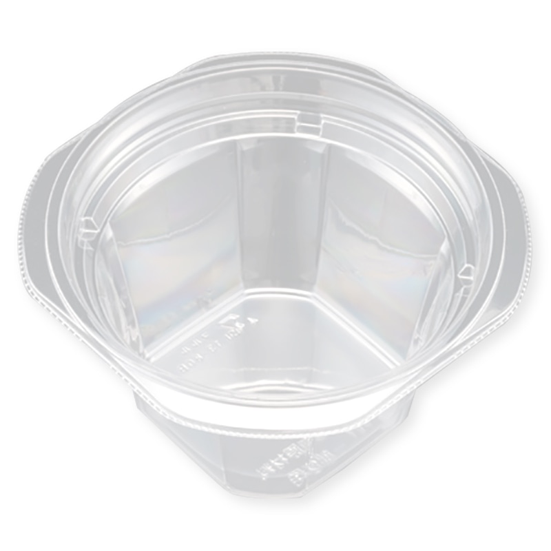 リスパック サラダ・フルーツ容器 バイオカップ マルル 本体 13-80B PABD204 50枚/袋(ご注文単位16袋)【直送品】