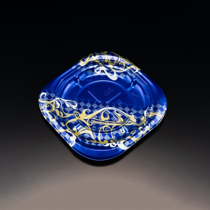 リスパック 惣菜容器 バイオデリカサラエル 本体 M19 BA RHBL453 K-エマブルー 50枚/袋(ご注文単位8袋)【直送品】