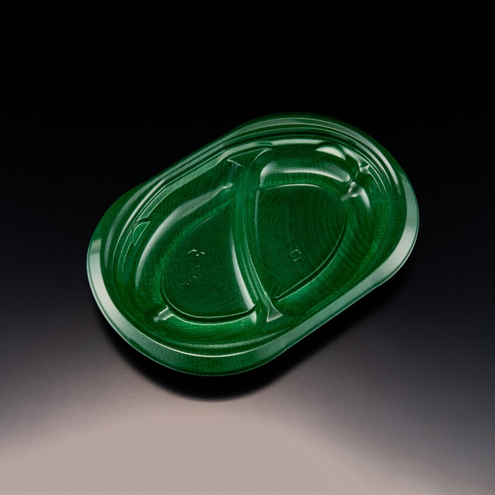 リスパック 惣菜容器 バイオデリカサラエル 本体 D24 B2S RHBL249 K-ビアグリーン 50枚/袋(ご注文単位12袋)【直送品】