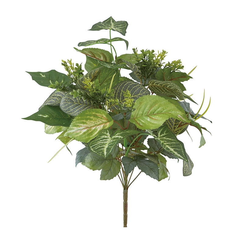 ビバ工芸 造花 グリーンミックスブッシュ VEG5620 1本(ご注文単位1本)【直送品】