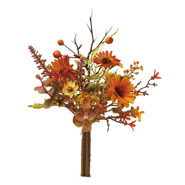 ビバ工芸 造花 ミックスフラワーバンドル オレンジ VE6864 1個（ご注文