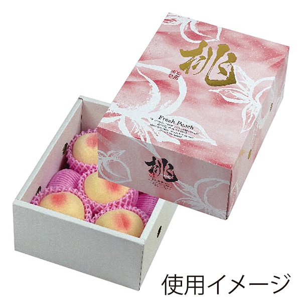 ヤマニパッケージ 桃箱 桃だより 2kg L-2295 10枚/束（ご注文
