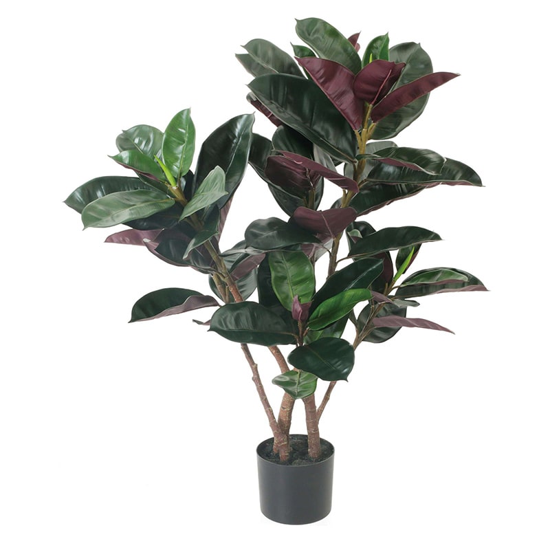 ポピー 造花 フィカスバーガンディーポット GLP-1535 BUR 1本(ご注文単位1本)【直送品】