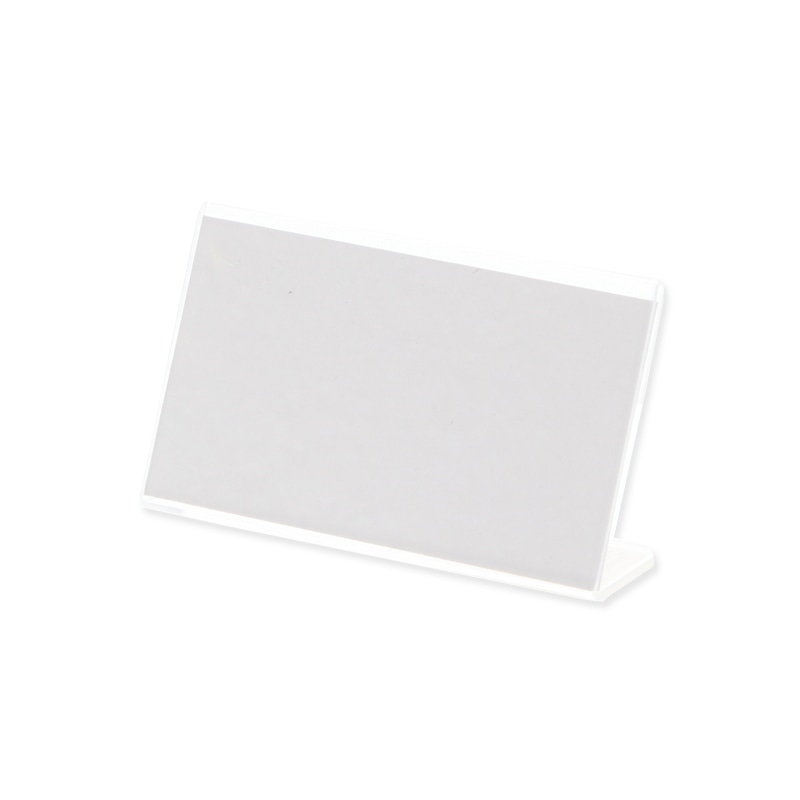 (業務用100セット) 共栄プラスチック メタクリル豆カード立（大）5個入 L-50-5 共栄プラスチック メタクリル L型カード立 L-100 1個 007306014