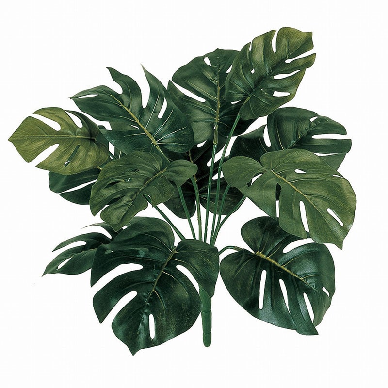東京堂 造花 モンステラブッシュ FG8107 グリーン 1本(ご注文単位1本)【直送品】