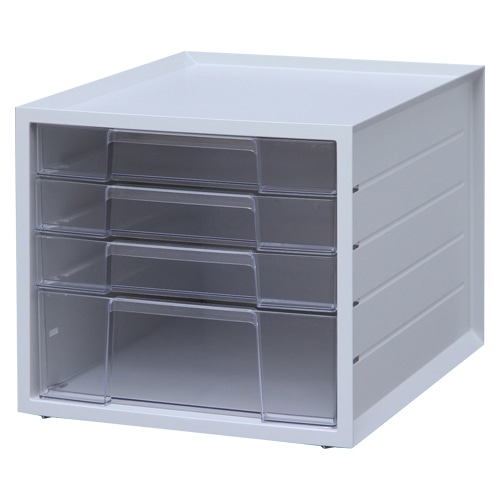 (業務用セット) A4レターケース4段（浅3+深1） ホワイト A4E-04W〔×2セット〕 A4レターケース(浅型3段+深型1段) モノタロウ 通販モノタロウ