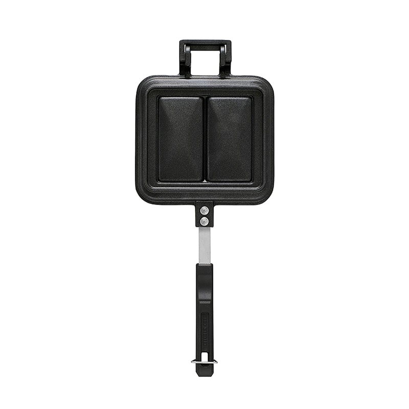 アイリスオーヤマ ホットサンドメーカー ガス火用 ダブル ブラック NGHS-DG 1個(ご注文単位1個)【直送品】