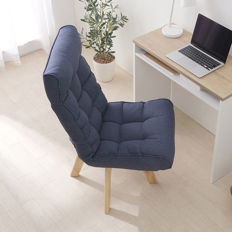 アイリスオーヤマ 回転ファブリックチェア　リクライニング 幅45cm　ブルー FACN-K 1個（ご注文単位1個）【直送品】