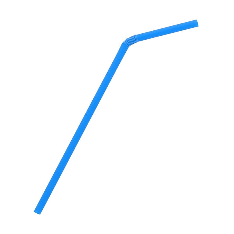 羽柴化成工業 バリューフレキシブルストロー 6×210mm 水色 裸