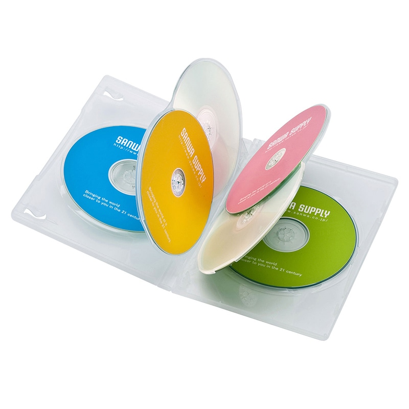 サンワサプライ DVDトールケース 3枚セット DVD-TN6-03CLN