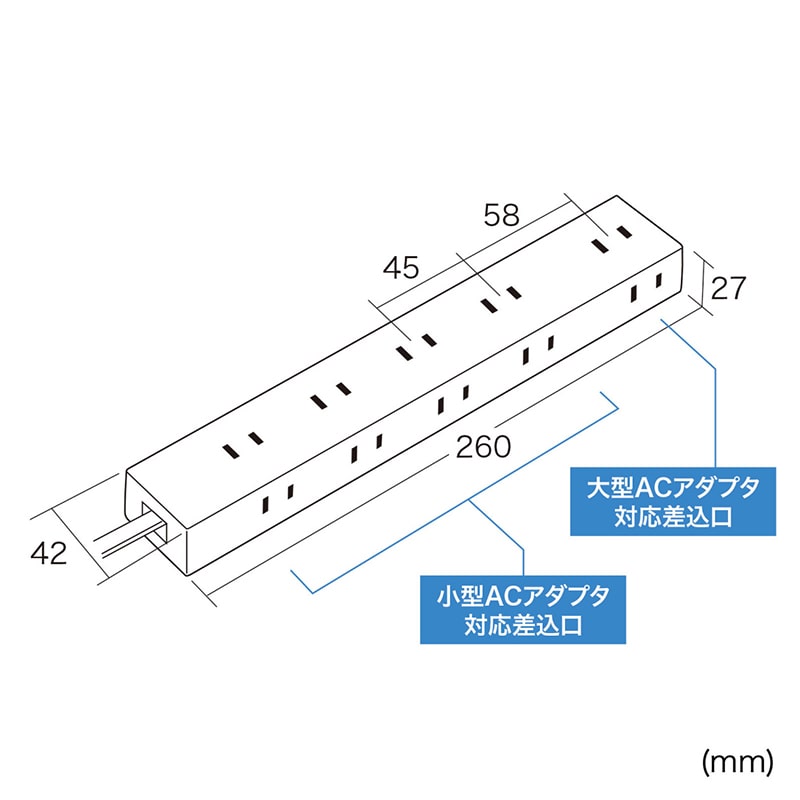 けっけサマ専用 サンワサプライ 電源タップ 強力ネオジムマグネット付き 2P 10