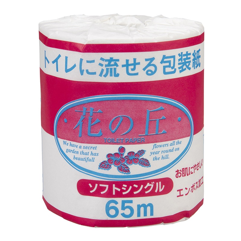 (まとめ) TANOSEE トイレットペーパー パック包装 シングル 芯なし 170m ピンク 1ケース（24ロール：6ロール×4パック） 〔×5セット〕 TANOSEEトイレットペーパー（パルプ100%） パック包装 シングル 芯なし