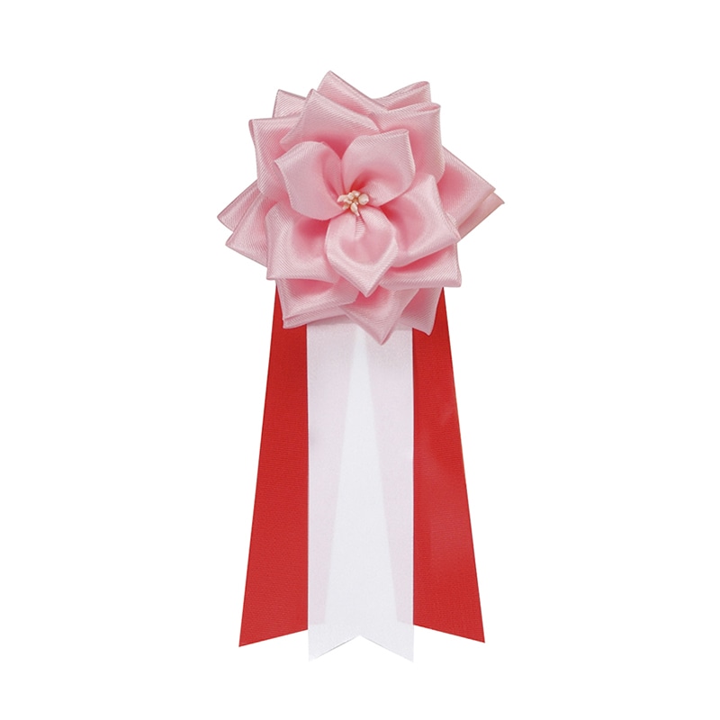 銀鳥産業 徽章リボン キ-4RDN 徽章バラ 中 3枚タレ 赤 1個