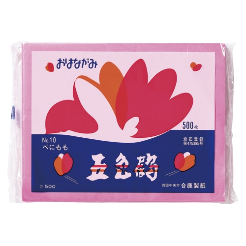 五色鶴 おはながみ あか No.14 500枚/束 002103363 包装用品