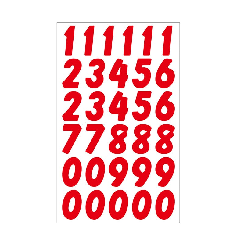 ササガワ シール アドポップ 数字シールセット 赤 23-199 1冊