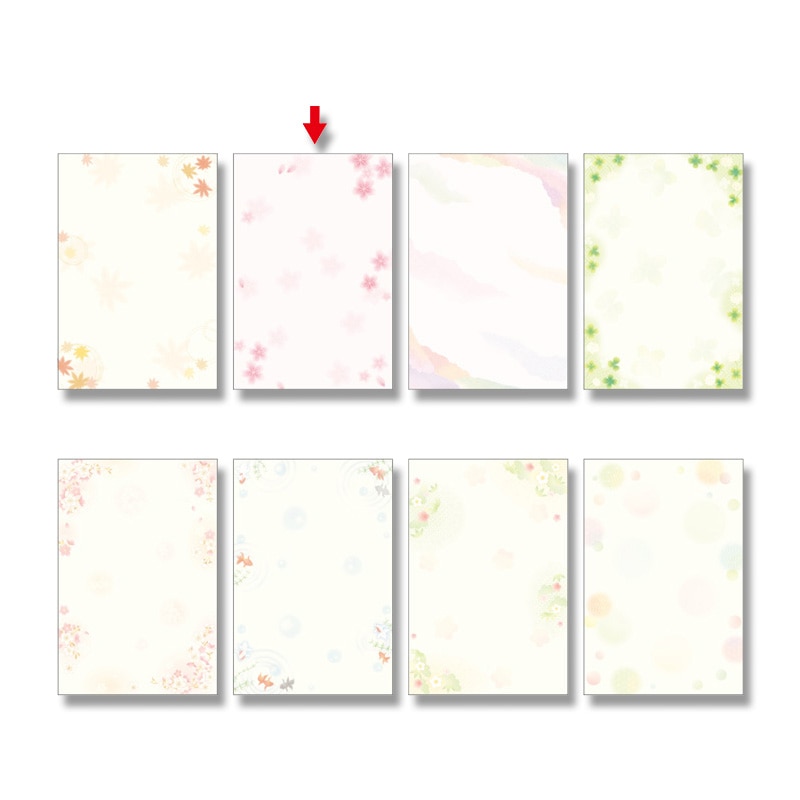 ササガワ 和柄OA用紙 和ごころ はがきサイズ 1冊20枚入り 4-1105