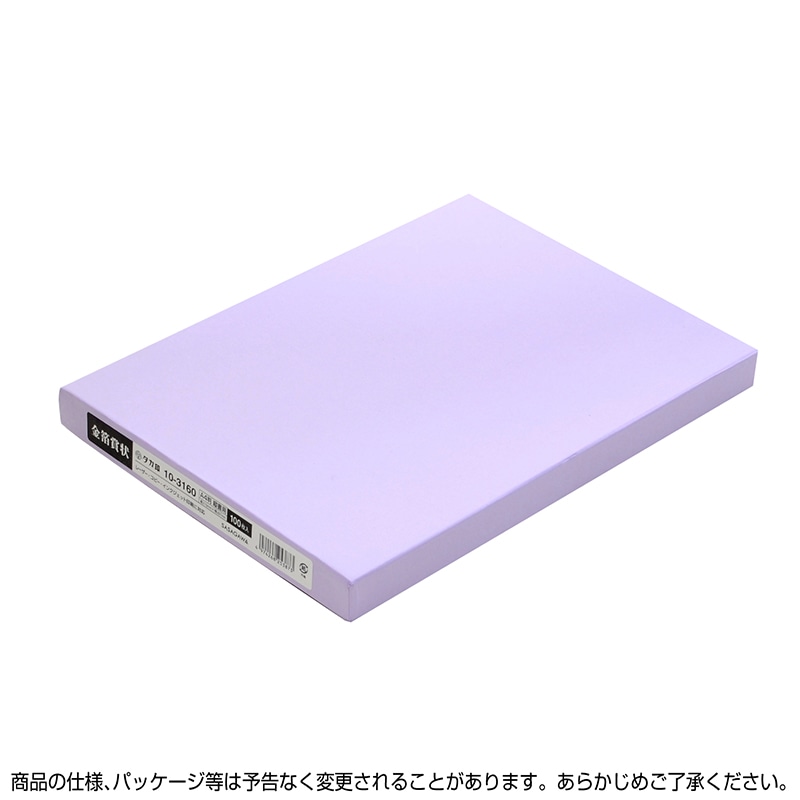 ササガワ 金箔賞状用紙 B4判 縦書用 白 100P タカ印 金箔賞状用紙 B4判 縦書用 白 100P 10-3170 100枚