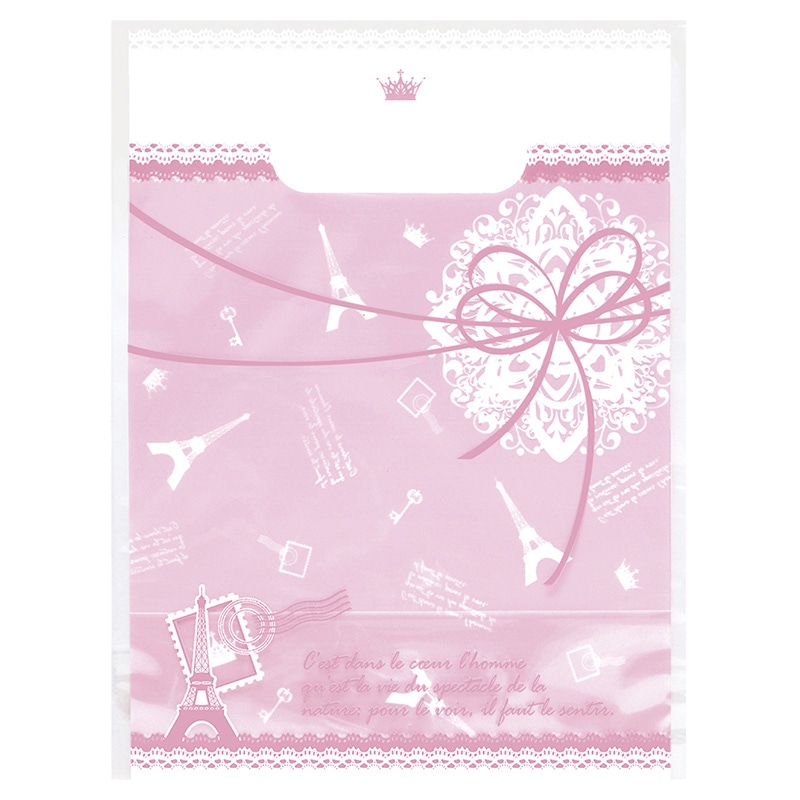 ササガワ デコラパック パリ 160×210+90mm ピンク 35-4053 20枚 1包(ご注文単位1包)【直送品】