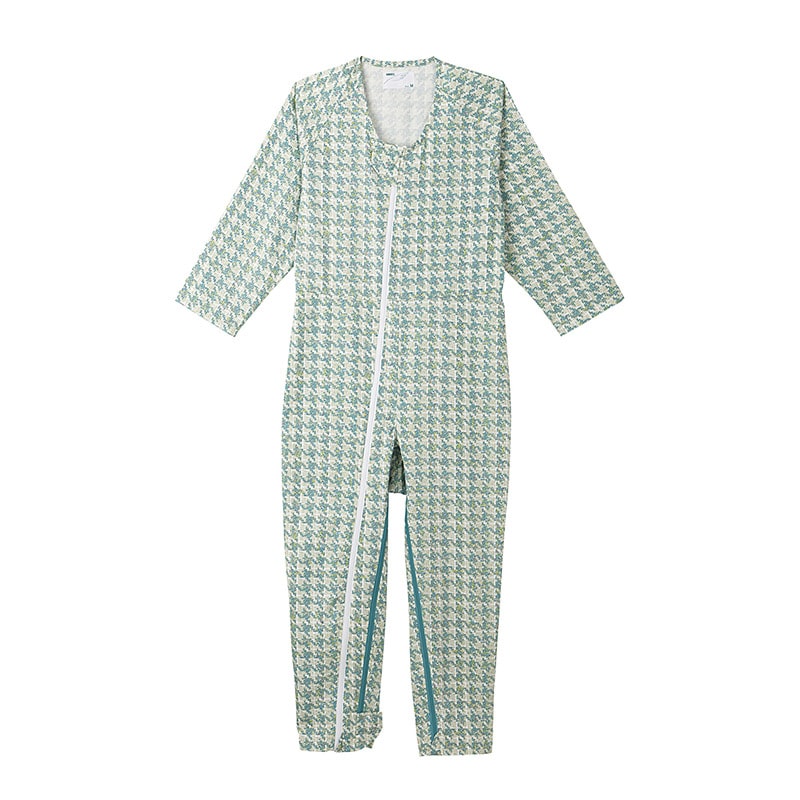 介護ねまき コンビネーション2 フルオープン型 5638-A 3L チドリグリーン 1枚(ご注文単位1枚)【直送品】