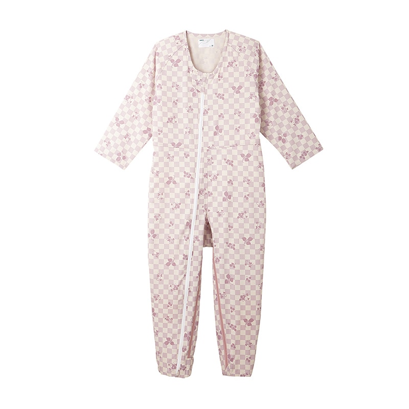 介護ねまき コンビネーション2 フルオープン型 5638-A L リーフピンク 1枚(ご注文単位1枚)【直送品】