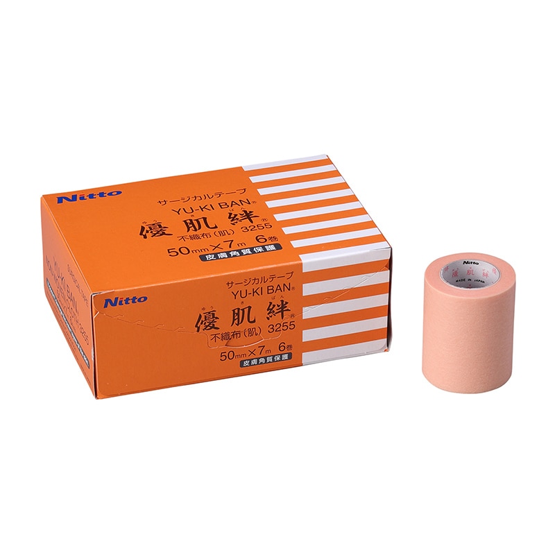 優肌絆不織布 肌 3255 50mm×7m 6巻入 1個（ご注文単位1個）【直送品